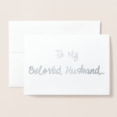 Carte Dorée Époux adoré... (Devant avec enveloppe)