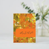 Carte dorée érable, Cartes-réponse, pour les invit (Debout devant)