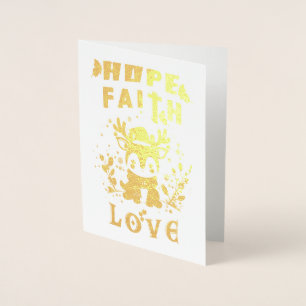 Carte Dorée Espoir Foi Amour