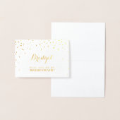 Carte Dorée ÊTES-VOUS MON BRIDESMAID nom confetti spots (Affichage)