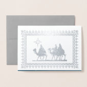 Carte Dorée Étoile de Bethléem Noël de luxe (Devant avec enveloppe)