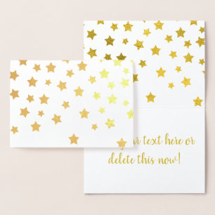 Carte Dorée Étoiles brillantes   Occasion   Vous Customisez