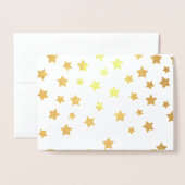 Carte Dorée Étoiles brillantes | Occasion | Vous Customisez (Devant avec enveloppe)