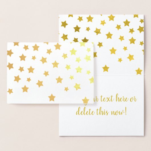 Carte Dorée Étoiles brillantes | Occasion | Vous Customisez (Affichage)