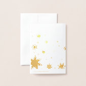 Carte Dorée Étoiles dorées. (Derrière avec enveloppe)