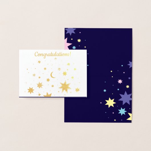 Carte Dorée Étoiles sucrées. (Affichage)