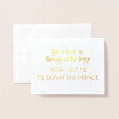 Carte Dorée Fairy Tale Funny Bridesmaid Proposition (Devant avec enveloppe)