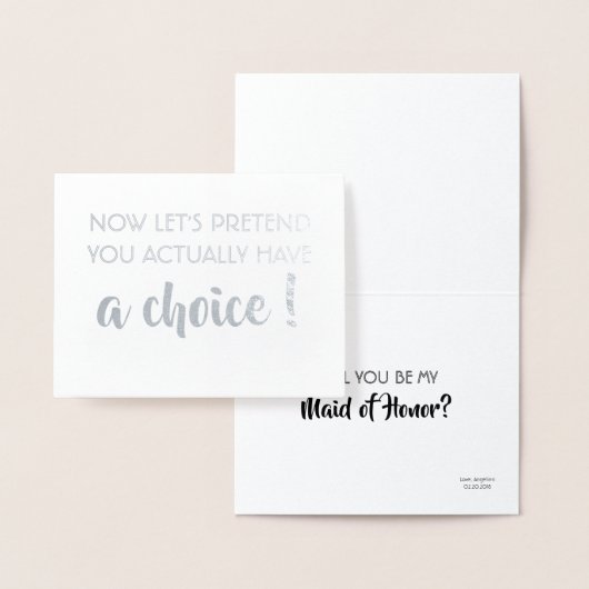 Carte Dorée Faisons semblant - Drôle projet de servante d'info (Affichage)