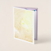 Carte Dorée Fancy Unicorn spécial fille's Birthday Gold (Devant)