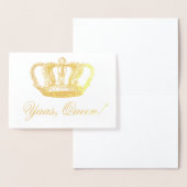 Carte Dorée Fancy Yaas Queen Fabulous Gold Foil Couronne (Affichage)