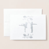 Carte Dorée Fée de prune de sucre et Noël Prince (Devant avec enveloppe)