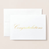 Carte Dorée Félicitations (Devant avec enveloppe)
