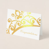 Carte Dorée Félicitations à la Couronne de la carte-concours (Devant)
