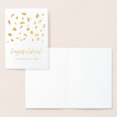 Carte Dorée Félicitations à Petals Confetti (Affichage)