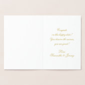 Carte Dorée Félicitations Ballet Dancer Gold Confetti Card (Intérieur)