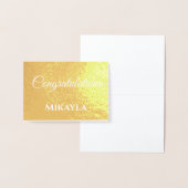 Carte Dorée Félicitations Blank Real Foil Card (Affichage)