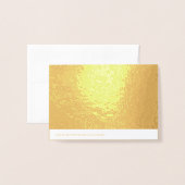 Carte Dorée Félicitations Blank Real Foil Card (Derrière avec enveloppe)
