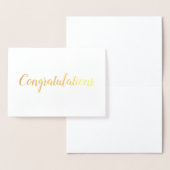 Carte Dorée Félicitations Brosse Brosse à huile d'or - Script (Affichage)