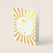 Carte Dorée Félicitations Diplôme Sunburst (Devant)