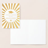 Carte Dorée Félicitations Diplôme Sunburst (Affichage)