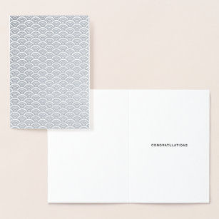 Carte Dorée Félicitations du Motif minimaliste Seigaiha Wave