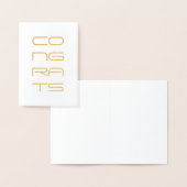 Carte Dorée félicitations feuille d'or (Affichage)