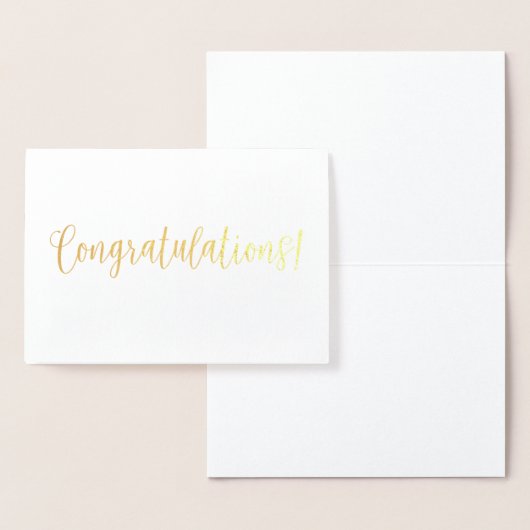 Carte Dorée Félicitations Foil Card (Affichage)