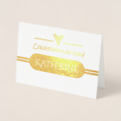 Carte Dorée Félicitations générales à la montée de l'emblème d (Devant)