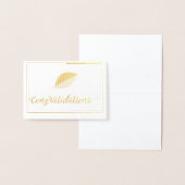 Carte Dorée Félicitations Gold Leaf Graduate Chic (Affichage)
