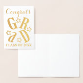 Carte Dorée Félicitations Grad Star Graduate Gold Classe de 20 (Affichage)