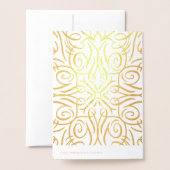 Carte Dorée Félicitations Mazel Tov écrites à la main (Derrière avec enveloppe)