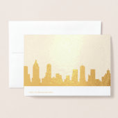 Carte Dorée Félicitations New York Skyline Greeting Card (Derrière avec enveloppe)