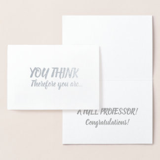 Carte Dorée Félicitations pour la promotion du professeur comp