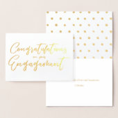 Carte Dorée Félicitations pour les fiançailles (Affichage)