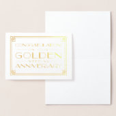 Carte Dorée Félicitations pour votre anniversaire de mariage d (Affichage)