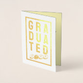 Carte Dorée Félicitations pour votre remise de diplôme. Une ca (Devant)