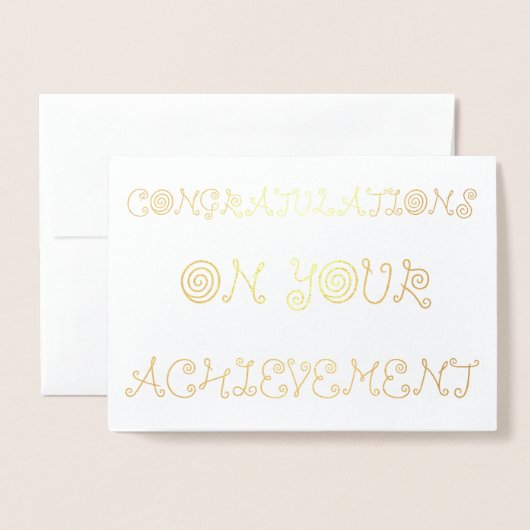 Carte Dorée Félicitations pour votre réussite (Devant avec enveloppe)