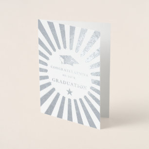 Carte Dorée Félicitations pour votre Sunburst Graduation