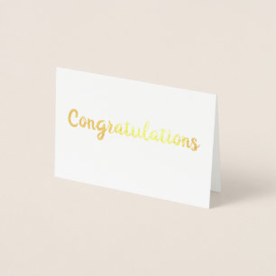 Carte Dorée félicitations simple format de texte minimal