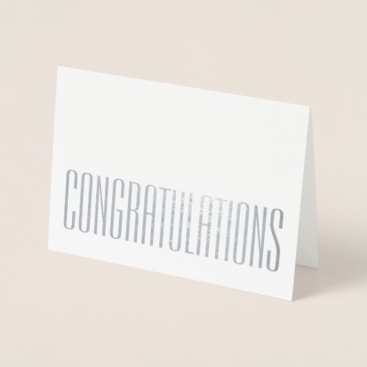 Carte Dorée Félicitations Simple Moderne Minimaliste Plié (Devant)
