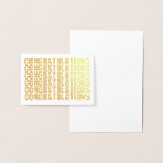 Carte Dorée Félicitations simples et élégantes (Affichage)