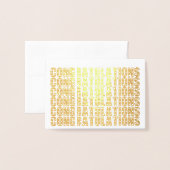 Carte Dorée Félicitations simples et élégantes (Devant avec enveloppe)