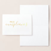 Carte Dorée Feliz Cumpleaños Elegant Spanish Happy Birthday (Affichage)