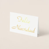 Carte Dorée Feliz Navidad (Devant)