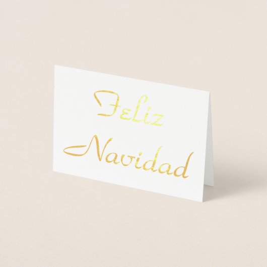 Carte Dorée Feliz Navidad (Devant)