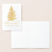 Carte Dorée Feliz Navidad-Joyeux sapin de Noël et lumières (Affichage)