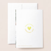 Carte Dorée Ferme et moulin à vent Joyeux Noël avec photo (Derrière avec enveloppe)