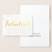 Carte Dorée Festif Fabuleux anniversaire (Affichage)
