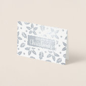 Carte Dorée Festive Fleurs de Noël (Devant)
