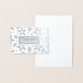 Carte Dorée Festive Fleurs de Noël (Affichage)